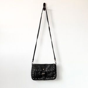 Beautiful Vintage Linea Pelle Collection Leather Studded Shoulder Bag Purse